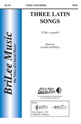 Three Latin Songs TTB choral sheet music cover